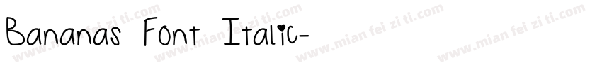 Bananas Font Italic字体转换